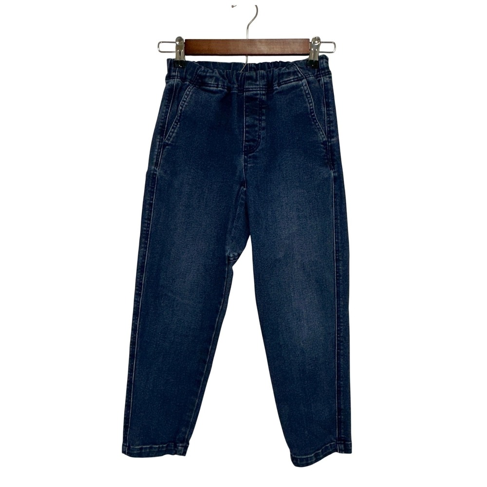 Uniqlo Denim Pants Kids 140 Dark Blue Ultra Stretch Tapered Jeans Boys (9-10 YO)